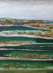 Karge Landschaft, 2012, Mischtechnik, 82 x 60 cm